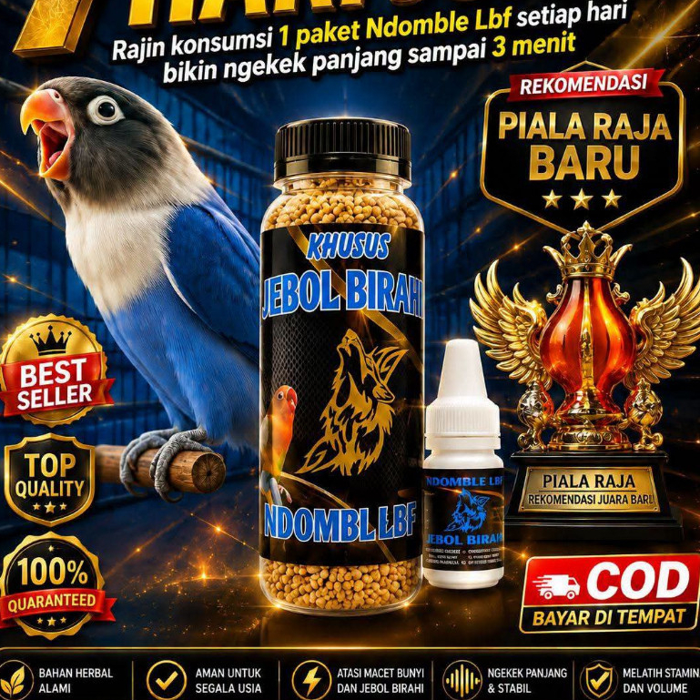 PAKET PAKAN NDOMBLE JEBOL BIRAHI LOVE BIRD PAKAN JEBOL BIRAHI DAN VITAMIN JEBOL BIRAHI LOVE BIRD