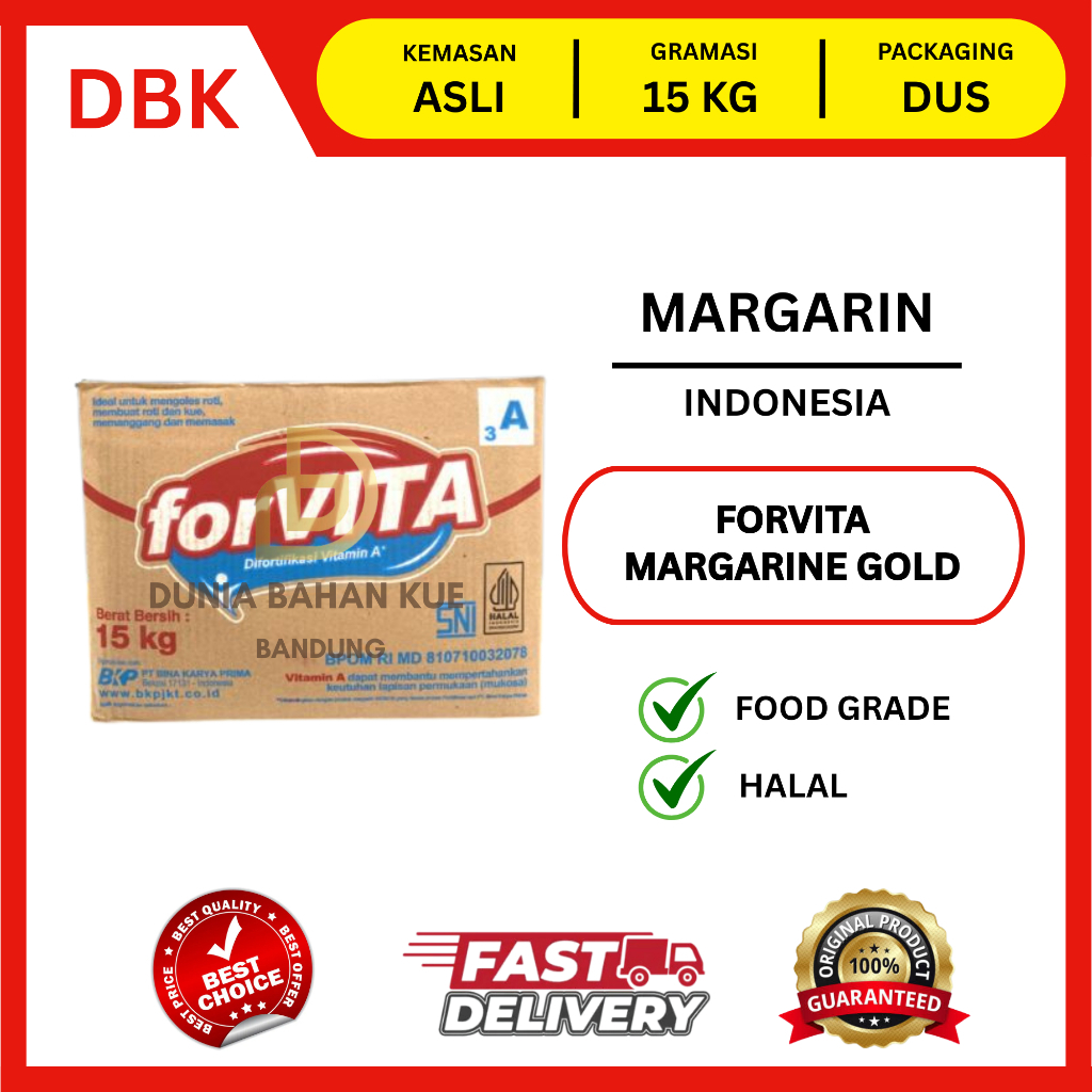 FORVITA MARGARINE GOLD 15 KG / MARGARIN FORVITA