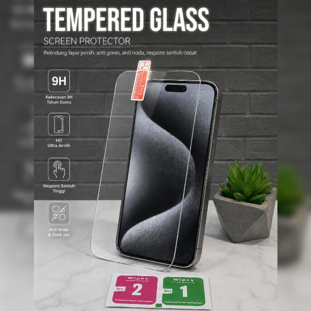 (Part 2) Anti Gores Kaca Bening Tempered Glass Pelindung Layar Xiaomi Redminote 14 4G/5G 13 4G 13 5G