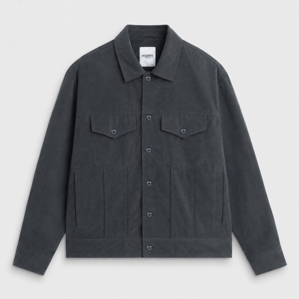 HIGHTY Vale Charcoal Bludru Jacket | Jaket Pria