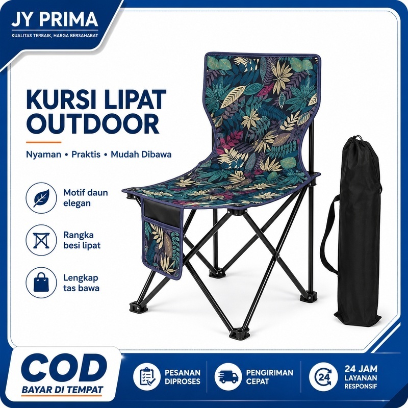 Kursi & Bangku Lipat Ultra Ringan Portable untuk Camping Memancing Sketsa Seni Outdoor