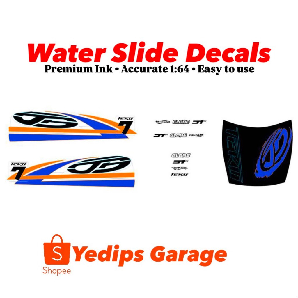 Power Rage Water Slide Decals Teku Livery Acceleracers
