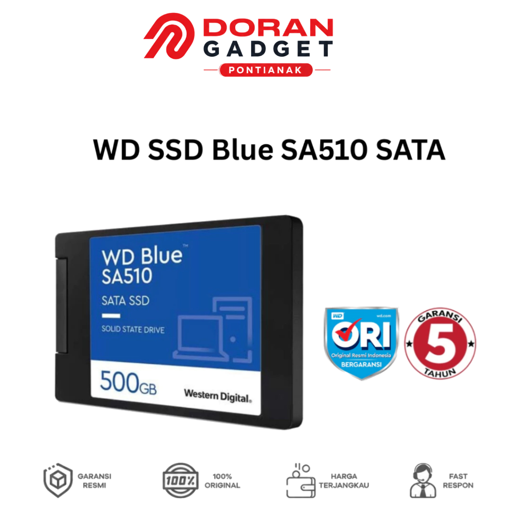 WD Blue SSD SA510 Internal 250GB / 500GB / 1TB / 2TB SATA III 2.5" - Garansi Resmi