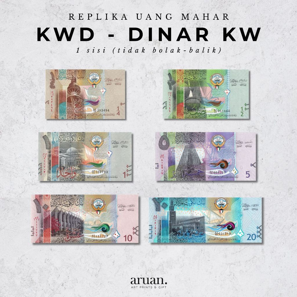 Replika Mahar Dinar Kuwait KWD Mainan