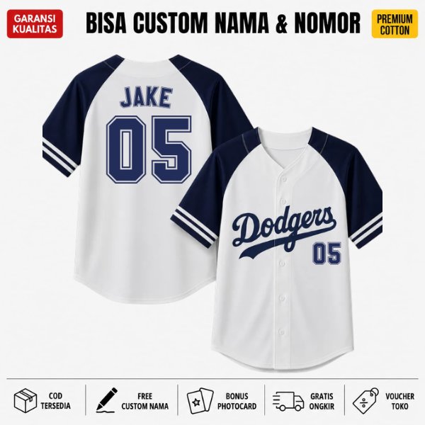 Jersey Baseball Custom Nama dan Nomor enhypen Baju Olahraga Bisbol Dodgers Premium Pria Wanita Lenga