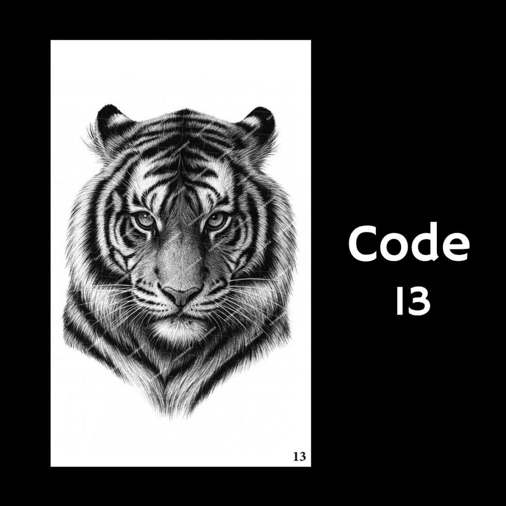 Sticker tattoo temporary semi permanent anti air motif 13