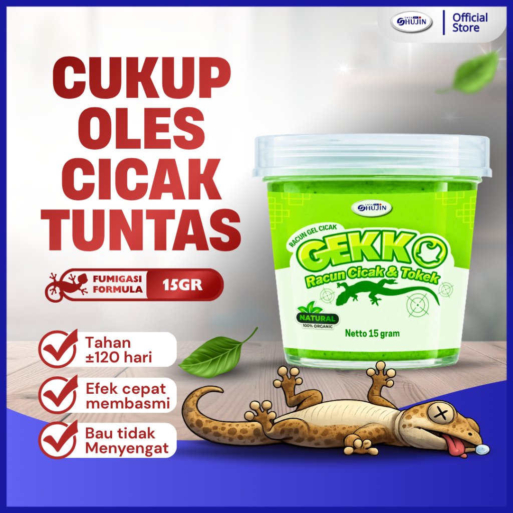 SHUJIN GEKKO Gel Racun Cicak Tokek Ampuh Mati Kering Gel Oles Anti Tokek Cicak Merayap Di Dinding Pl