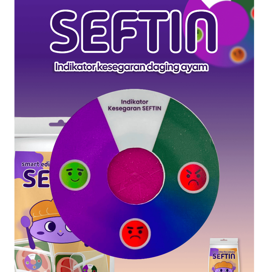 SEFTIN Edible Indicator Film – Indikator Kesegaran Daging Ayam | Cek Kesegaran Daging Mudah & Prakti