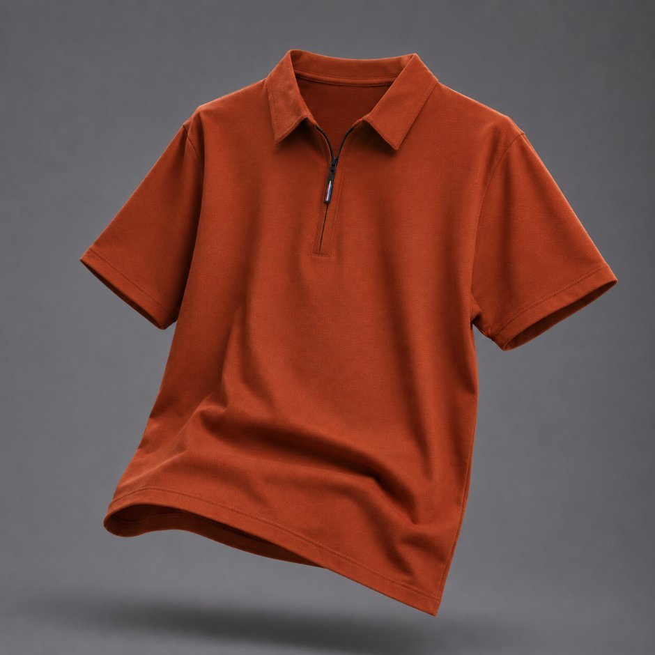 Baju Atasan Kaos Polo Kerah Pria Zipper Polos Lengan Pendek Shirt Polo Zipper M L XL XXL