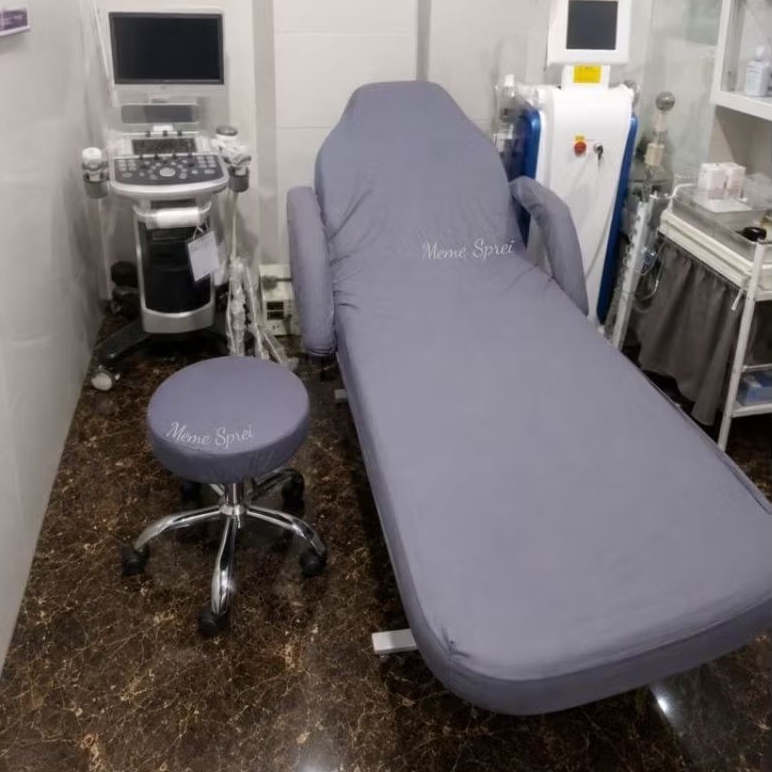 Sprei Bed Facial Electric Informa Katun Tanpa Rumbai | Sprei Bed Salon Elektrik