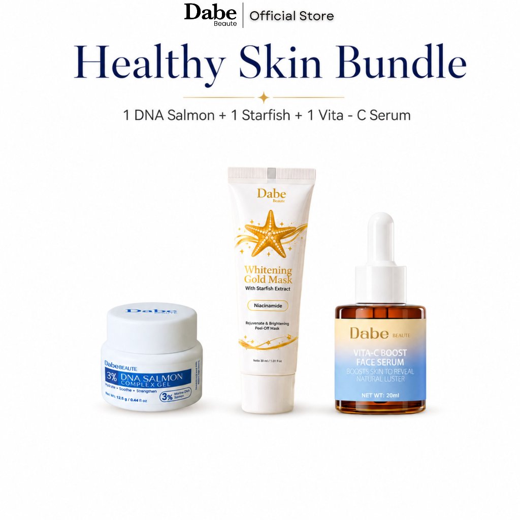 DABE BEAUTE - SPECIAL BUNDLE - 3% DNA Salmon Gel New Packaging + New Starfish Gold Mask + Vita - C B