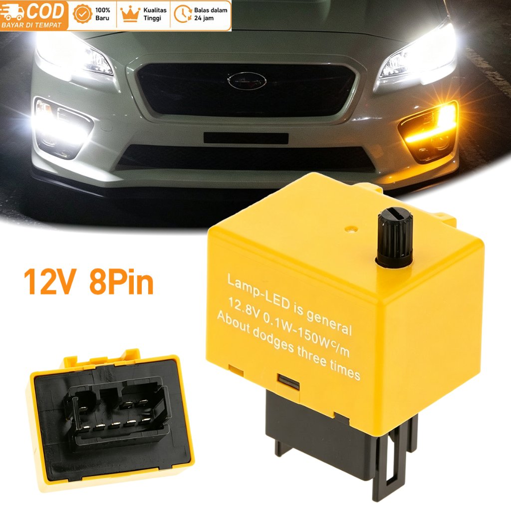 1* Relay Flasher LED 8 Pin 12V Adjustable Sein Toyota Avanza Innova Fortuner Vios Limo Yaris Sienta 