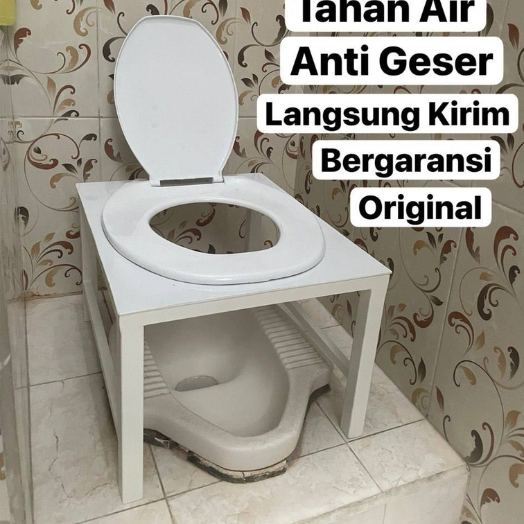 KLOSET DUDUK BESI TOILET DUDUK PORTABLE CLOSET DUDK RANGKA BESI Kursi Duduk Lansia Kursi Toilet Ibu 