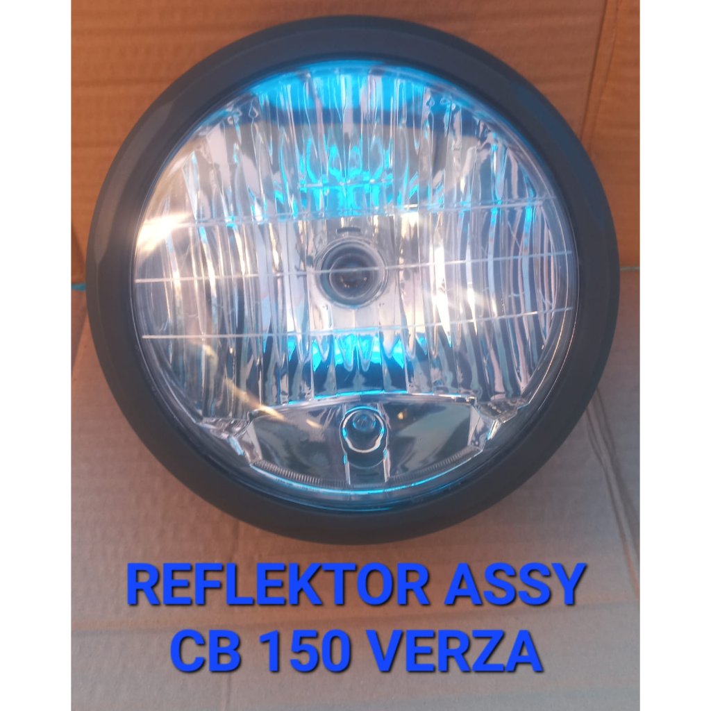 reflektor lampu depan honda cb 150  verza bulat hitam dop presisi berkualitas