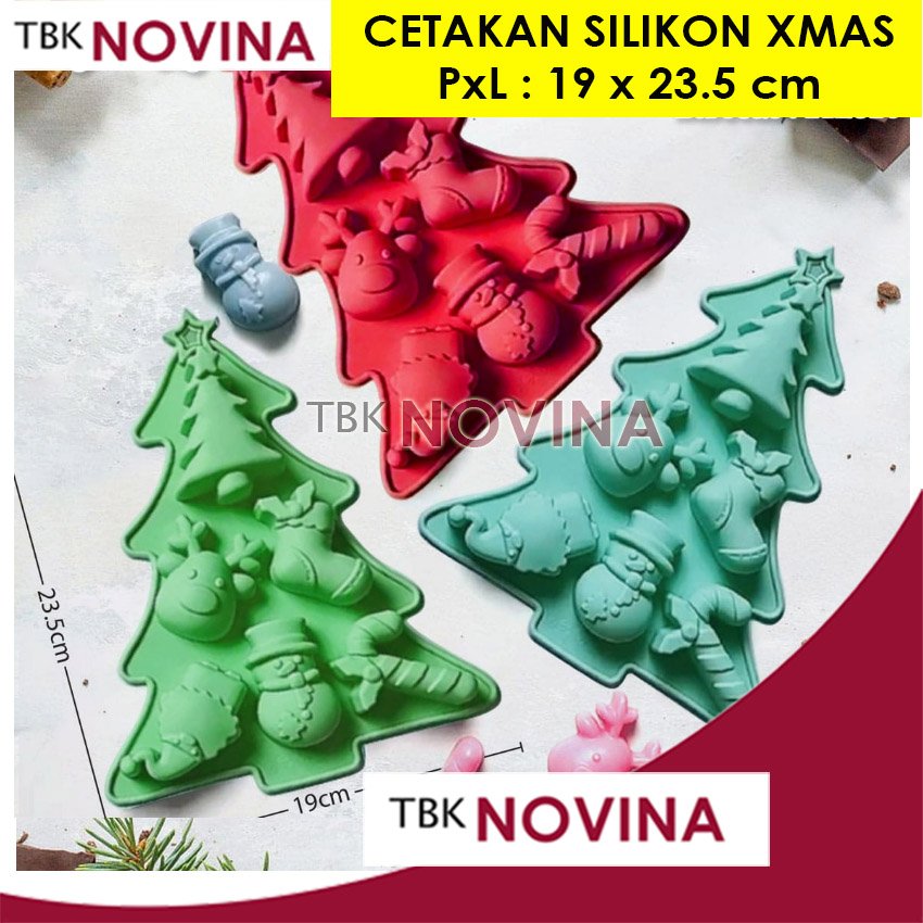 CETAKAN SILIKON NATAL / CETAKAN PUDING COKLAT NATAL / LOYANG NATAL
