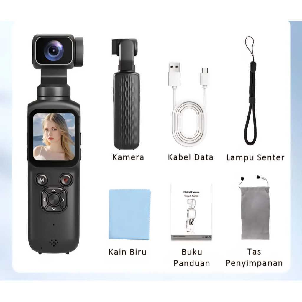 Kamera Gimbal LUXARA L05 4K 75MP Stabilizer AI - Bekas Mulus Pakai 3 Hari Like New