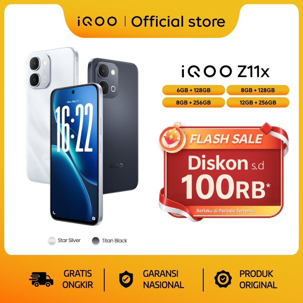 [NEW LAUNCH] iQOO Z11x, Dimensity 7400-Turbo, 7200mAh Big Battery, 44W FlashCharge, OriginOS 6, vivo