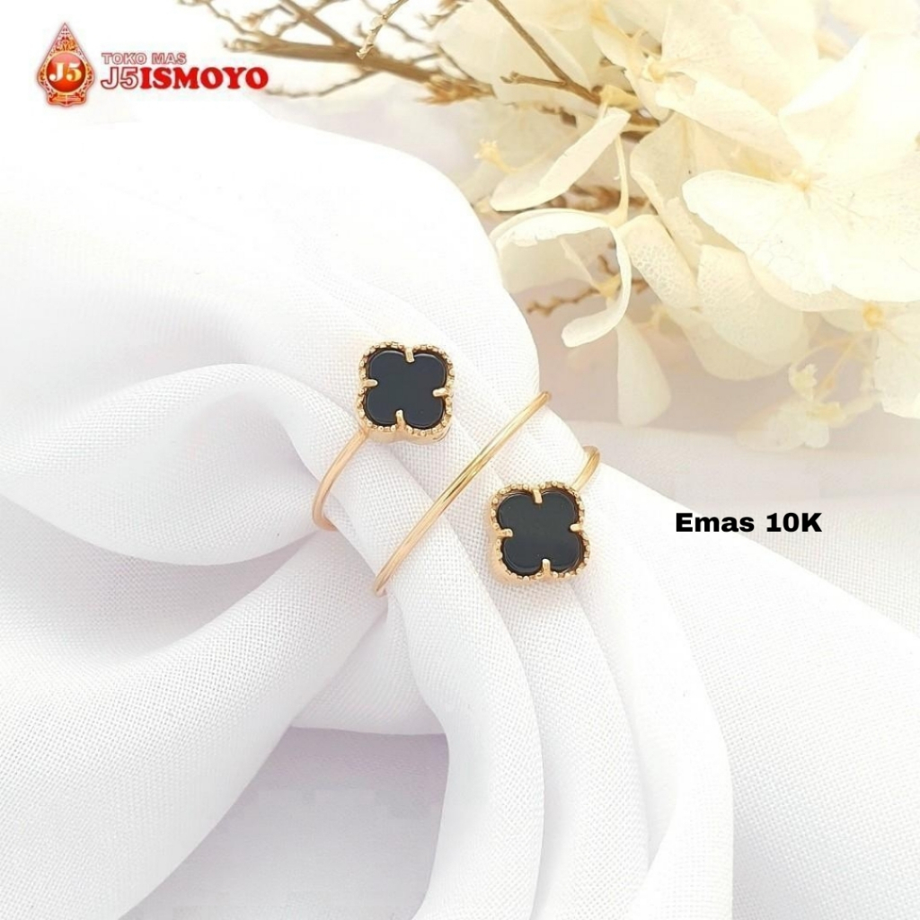 Cincin Emas Spiral Clover J5 Ismoyo