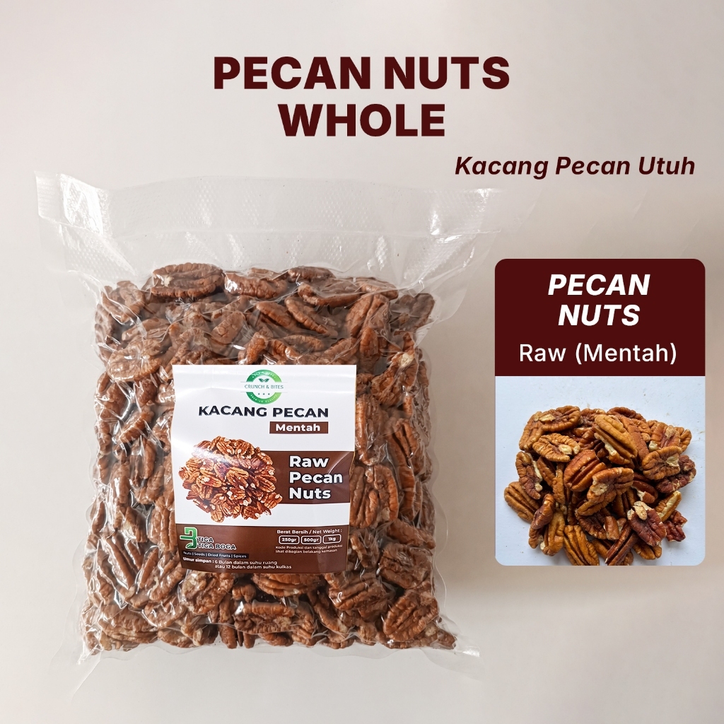 Kacang Pecan Mentah USA / Raw Pecan Whole Nuts