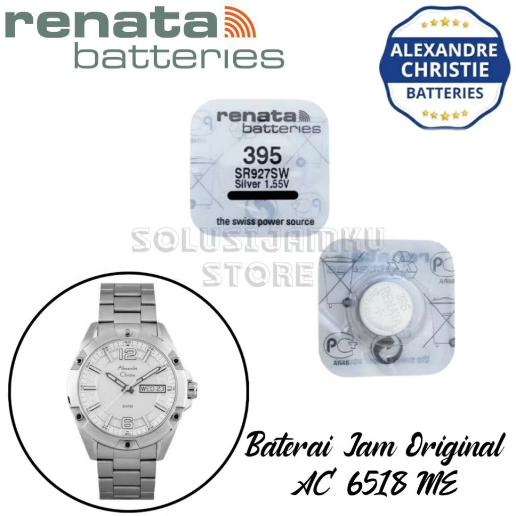 Baterai Jam Tangan Alexandre Christie 6518 ME Rekomendasi 100% Original High Quality