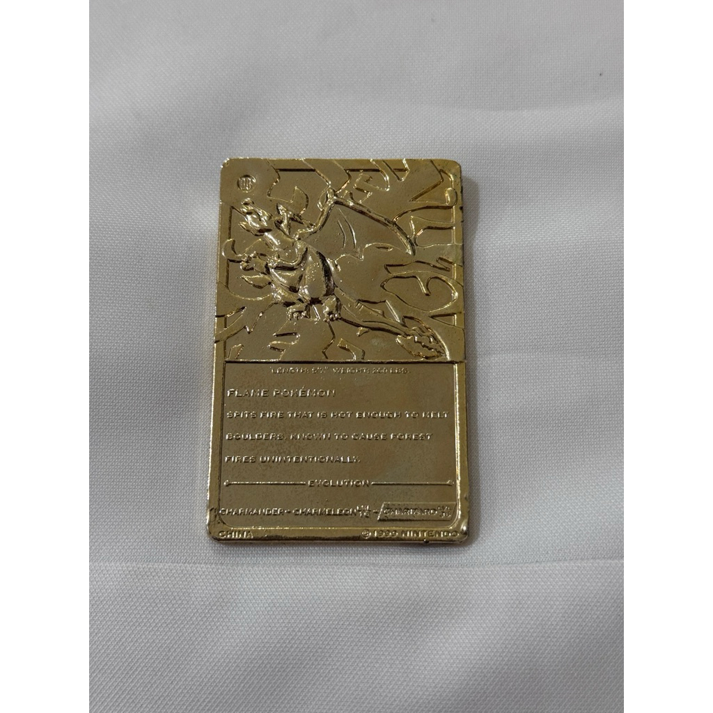 POKEMON Trading Card Charizard 1999 Plated 23 Karat Koleksi Terbatas