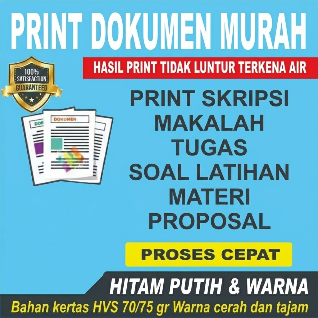 JASA PRINT HITAM PUTIH / FOTO COPY A5, A4