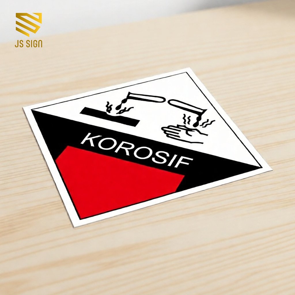 STICKER simbol Limbah B3 - KOROSIF