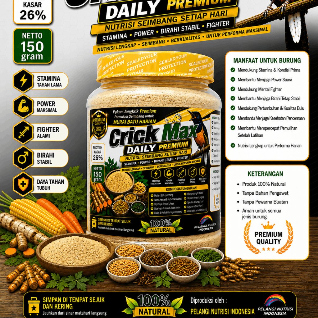 Pakan Jangkrik || Pakan Murai Batu || Jangkrik Lomba || Nutrisi Murai || JK strong || CrickMax Daily