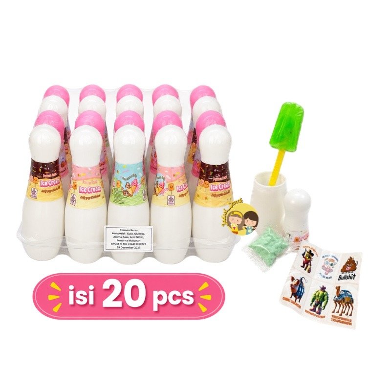 Permen Bowling 20 X 10 Gr Rasa Buah | Permen Jadul Berhadiah Mainan | Jajanan Anak Nostalgia by Jado
