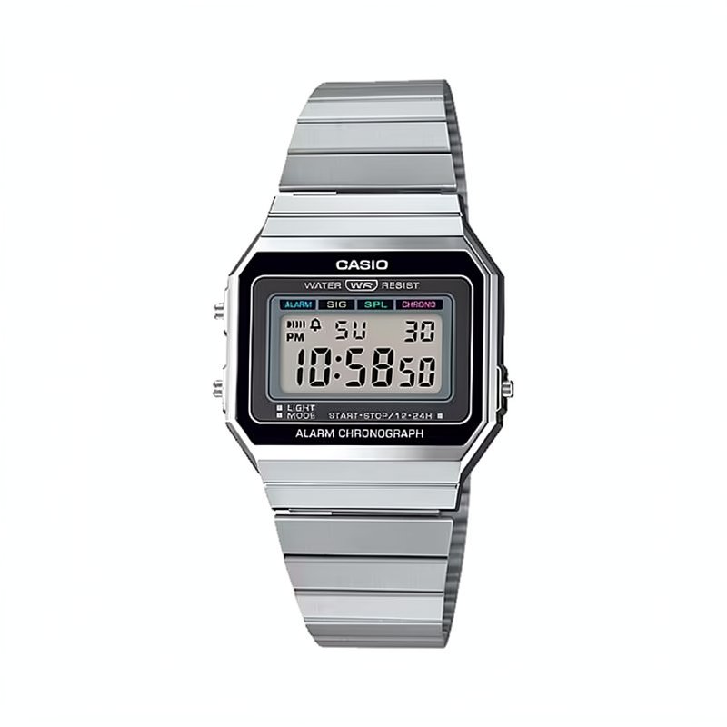 JAM TANGAN WANITA CASIO A700W-1ADF ORIGINAL - A 700W 1ADF SILVER