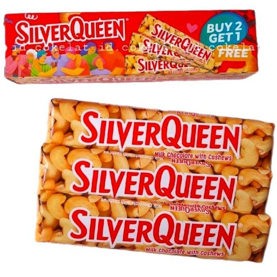 SilverQueen Buy 2 Get 1 Free Cokelat Mede Peanuts Cashew