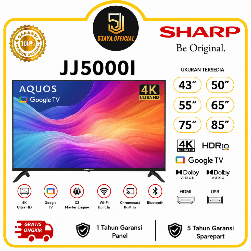 TV LED SHARP JJ5000I / 43INCH / 50INCH / 55INCH / 65 INCH / 75 INCH / 85 INCH