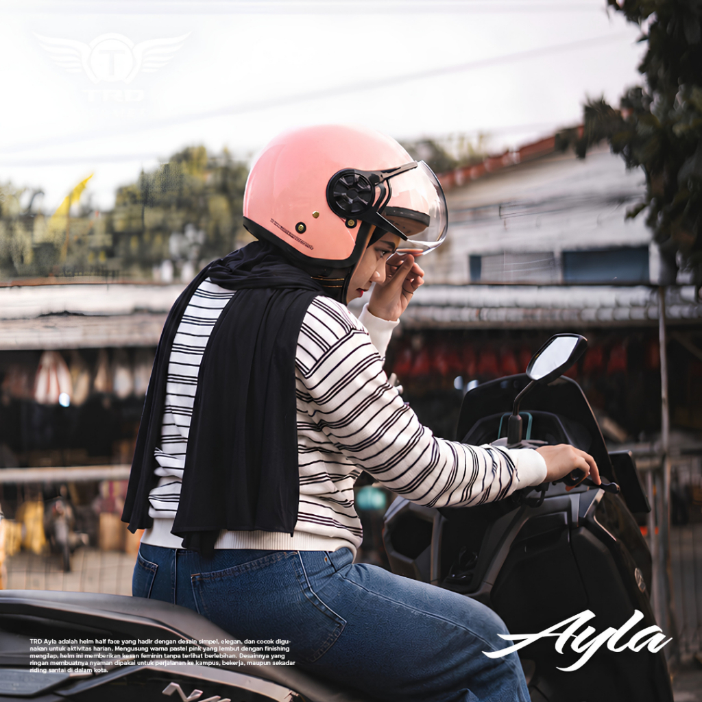 NEW PRODUCT HELM TRD RETRO HIJAB ORIGINAL SNI REMAJA DEWASA PRIA WANITA