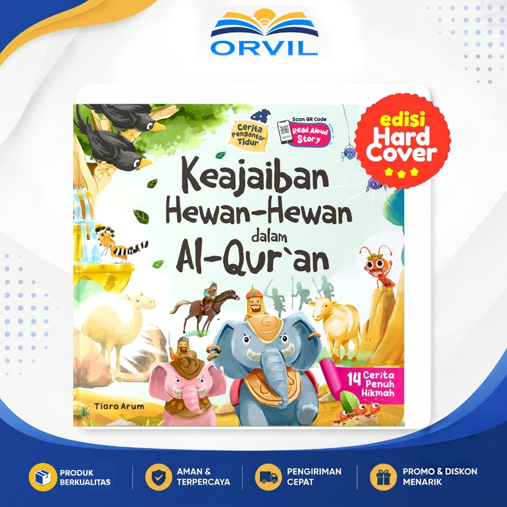 Ziyadbooks Cerita Pengantar Tidur Keajaiban Hewan Hewan Dalam Al-Qur'an isi 14 cerita. Buku Anak