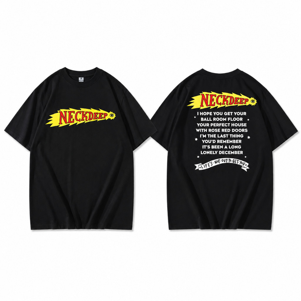 VEZRO | Kaos Cotton Combed 24s T-shirt Neckdeep Oversize Kaos Neckdeep