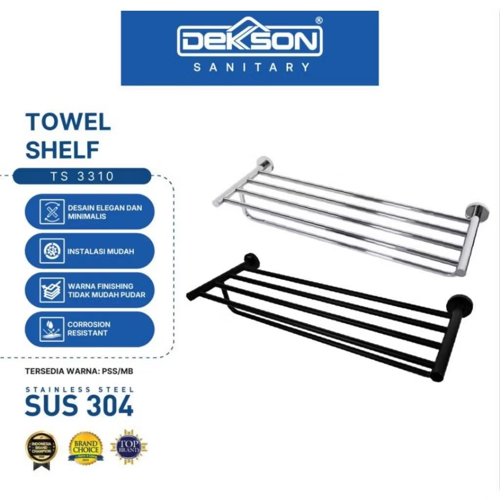 DEKKSON Towel Shelf Rak Handuk SUS 304 TS 3310