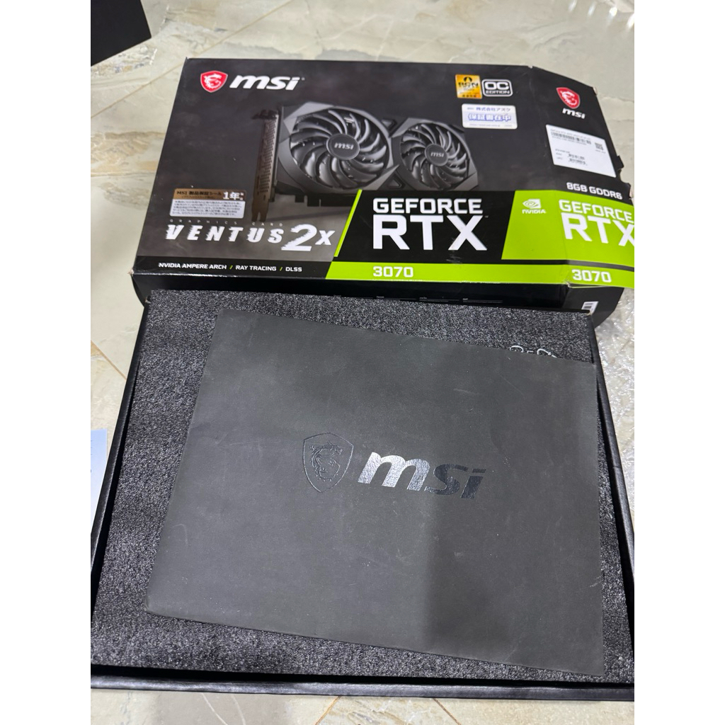 vga RTX 3070 MSI Ventus 2x OC edition lengkap