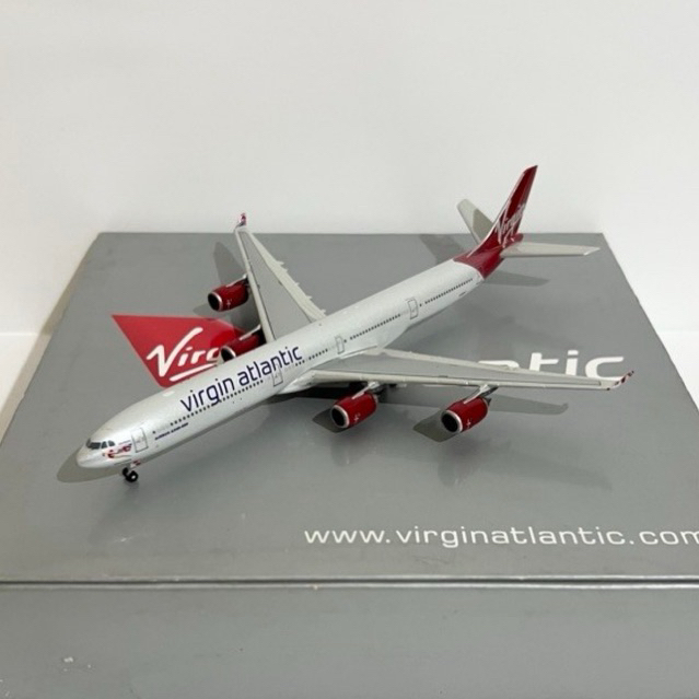 Diecast Pesawat Virgin Atlantic A340-600 G-VSHY Gemini Jets 1:400
