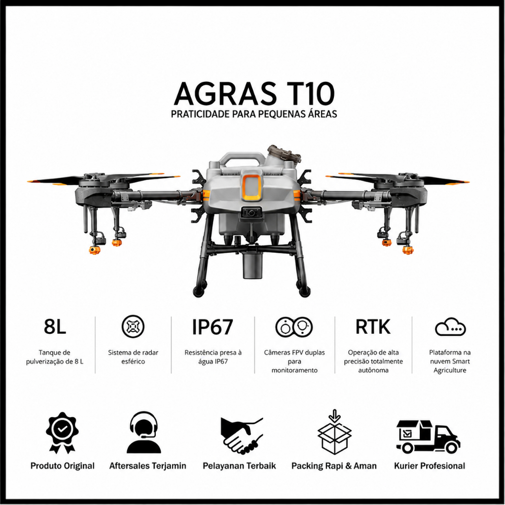 DJI Agras T10 Spraying Drone Original - Drone Pertanian DJI Agras T10 Original
