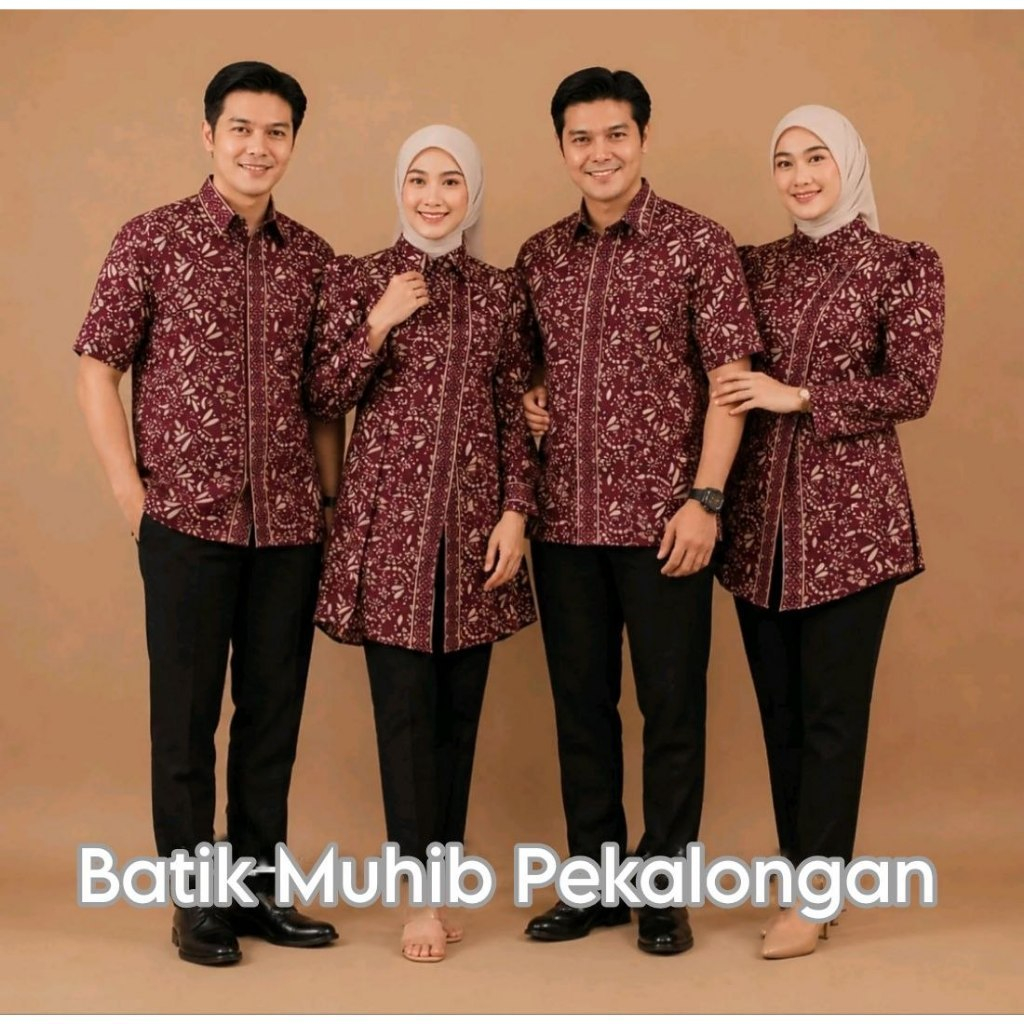 Batik Couple Atasan Wanita Modern Set Pakaian Couple Sarimbit Batik Butik Tradisonal