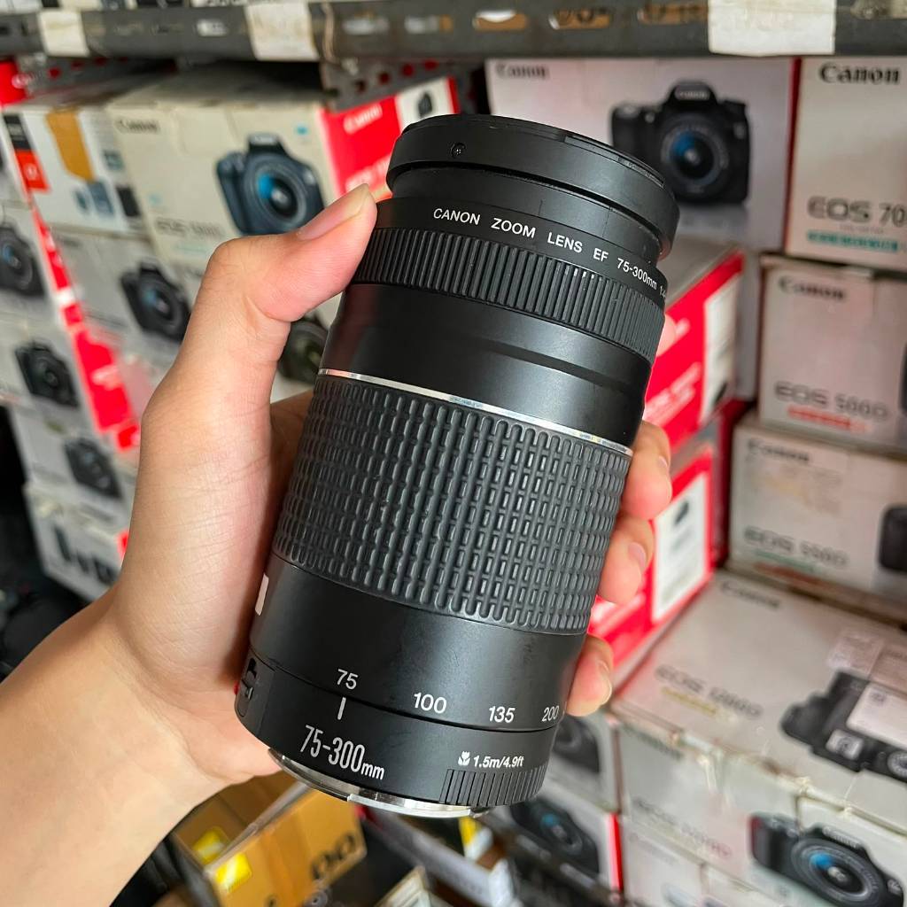 Lensa CANON 75-300mm F3.5 For Kamera DSLR Canon - lensa Tele Zoom- bonus uv filter