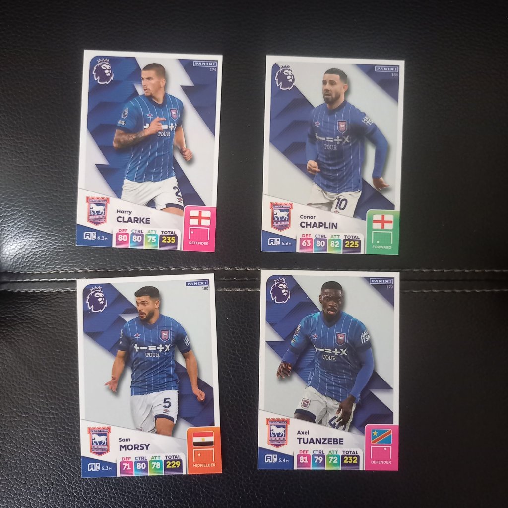 Panini EPL 2025 Base Card Ipswich Town Tuanzebe Chaplin Morsy