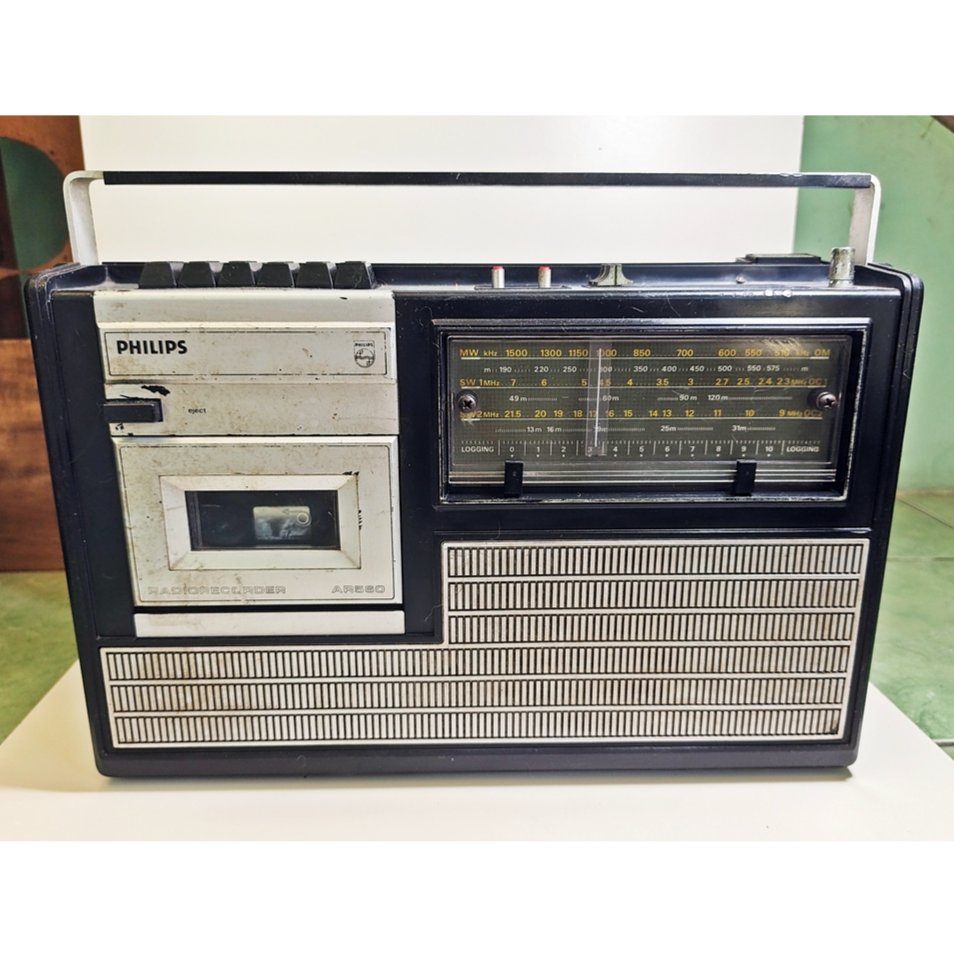 Vintage Radio Philips AR-560 tahun 1970' radio mw/sw1/sw2 normal minus tape jadul antik.