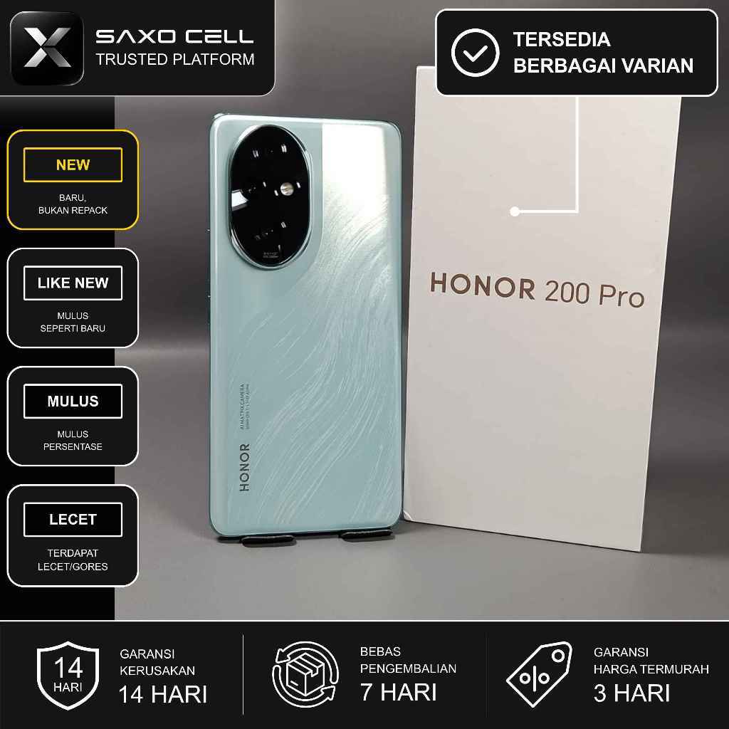 Honor 200 Pro 5G 12/256 GB - 12/512 GB 16/512 GB Resmi New & Second