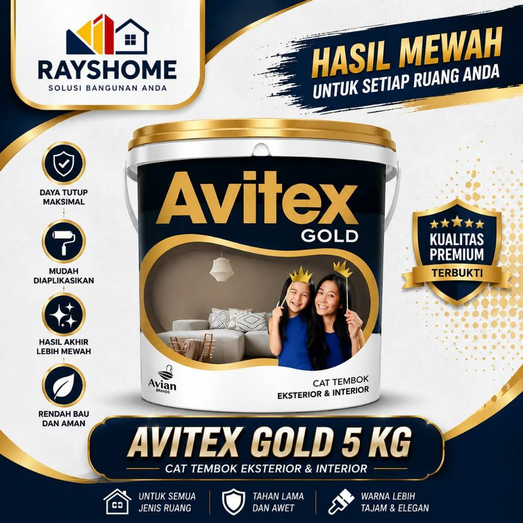 Cat Avitex Gold 5kg. cat interior dan exterior
