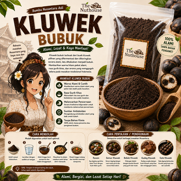 Kluwek Bubuk / Kluwek Powder [Ukuran: 1kg / 500gr / 250gr / 100gr]