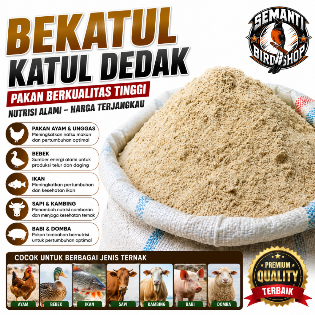 JUAL BEKATUL KATUL 500 GRAM DEDAK MAKANAN AYAM UNGGAS KOMBORAN MINUM SAPI KAMBING BABI DOMBA KUDA