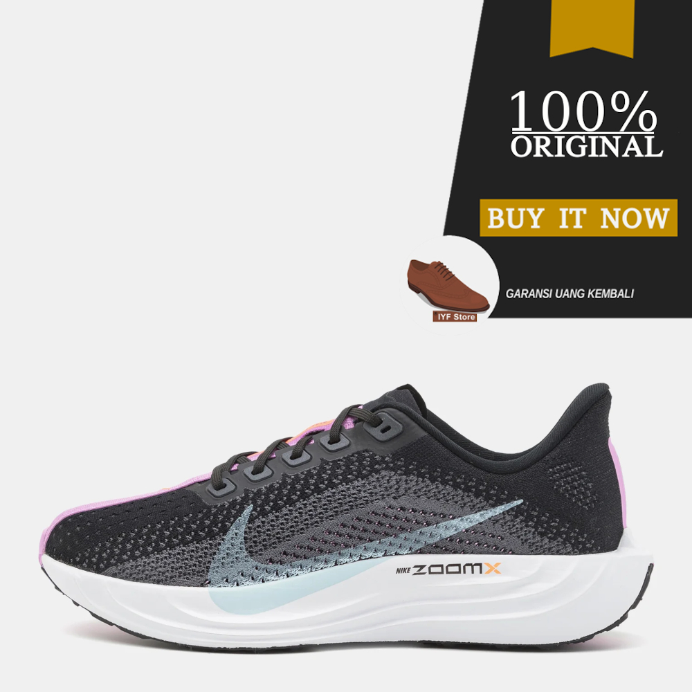 Sepatu Running Original Nike Zoomx Pegasus Plus - Black/Glacier Blue