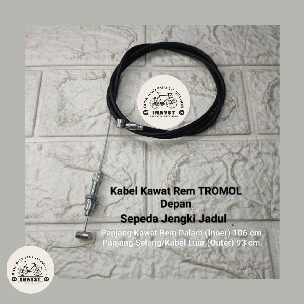 Jual Kabel Rem Tromol Teromol Sepeda JENGKI 26x1 3/8 Jadul Ontel Lawas / KHUSUS HUB TROMOL