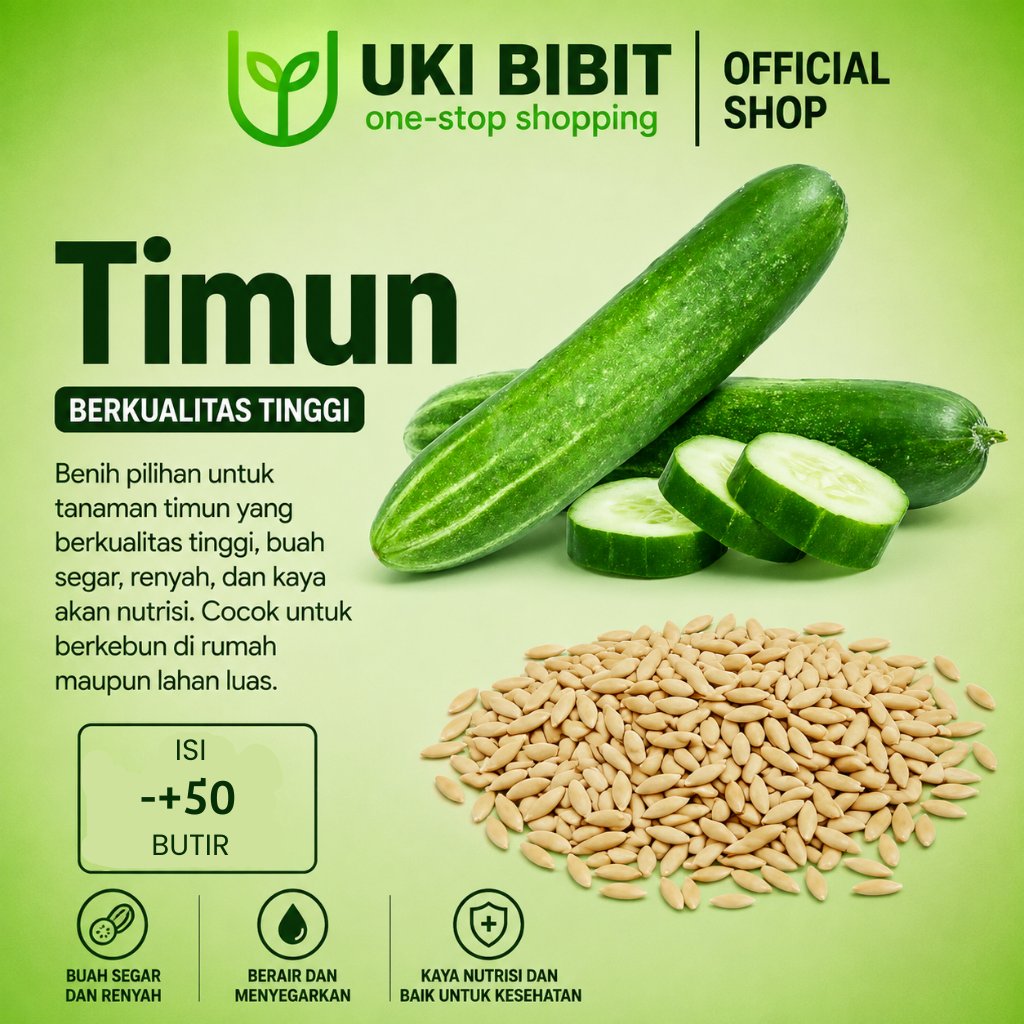 ( 50 Butir ) Benih Biji Timun | Mentimun Lalap | Timun Lalapan
